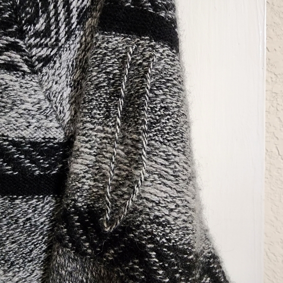 Nordstrom Men’s Shop Wool Cashmere Fair Isle Sweater Gray Black XL - Picture 14 of 15